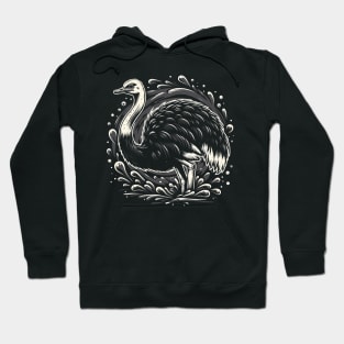 ostrich backdrop water t-shirt design Hoodie